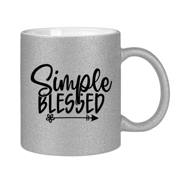 Glitzertasse simple blessed