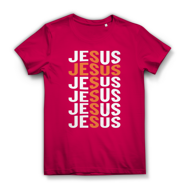 Damen Bio T-Shirt jesus kreuz