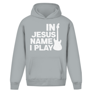 Oversize Hoodie Ohne Kordel in jesus name i play guitarist