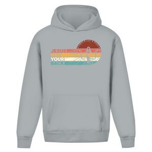 Oversize Hoodie Ohne Kordel jesus has your back