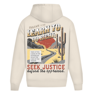 Oversize Hoodie Ohne Kordel learn to do right isaiah 1:17
