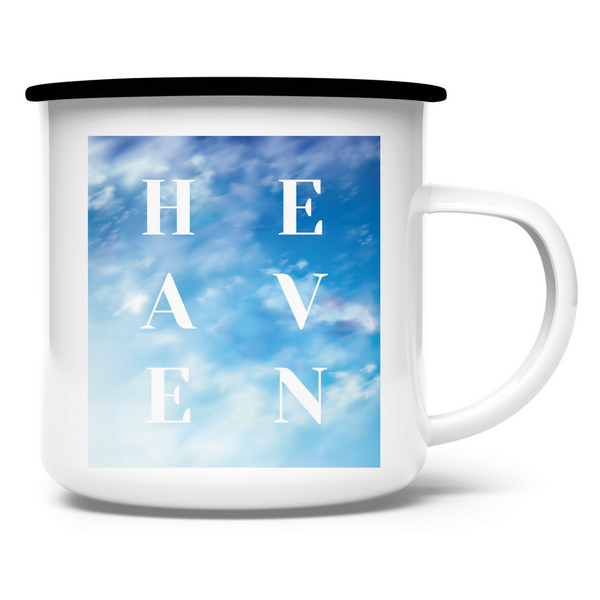 Emaille Tasse heaven