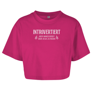 Damen Oversize Crop Top introvertiert