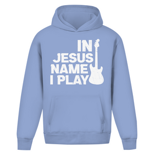Oversize Hoodie Ohne Kordel in jesus name i play guitarist