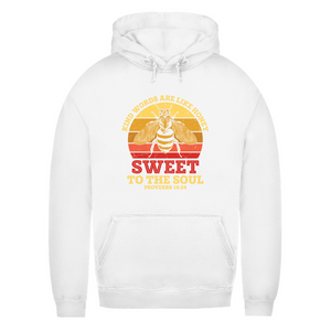 Damen Hoodie kind words are like honey proverbs 16:24