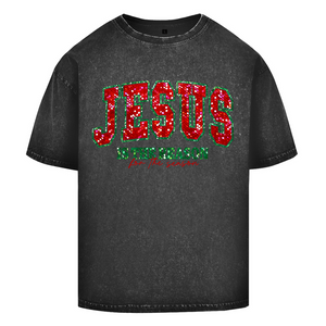 Oversize Washed T-Shirt jesus is the reason for the season