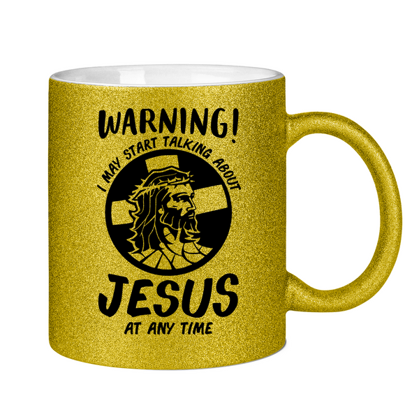 Glitzertasse warning may start talking about jesus