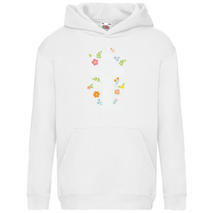 Kinder Hoodie Kreuz Blumen