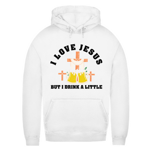 Damen Hoodie i love jesus but i drink a little bier