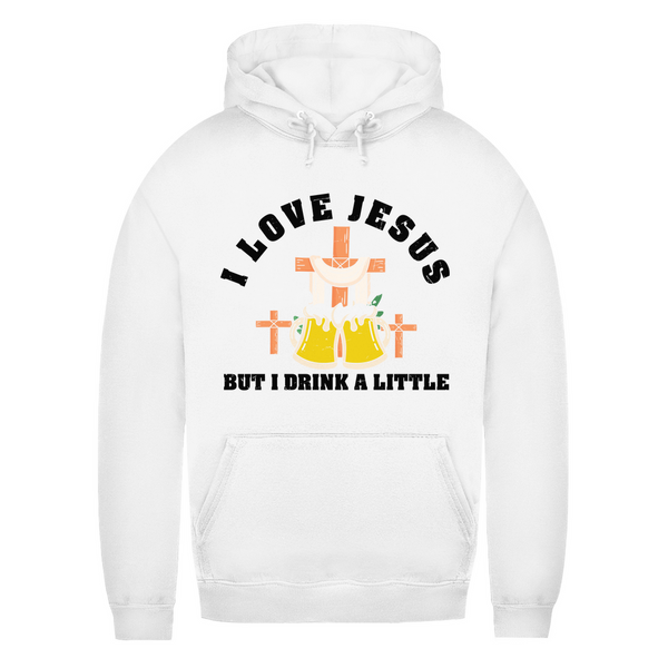 Damen Hoodie i love jesus but i drink a little bier