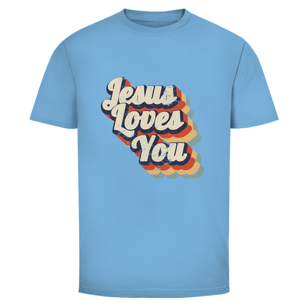 Herren T-Shirt jesus loves you