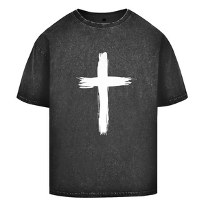 Oversize Washed T-Shirt kreuz