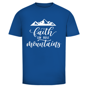 Herren T-Shirt faith can move mountains