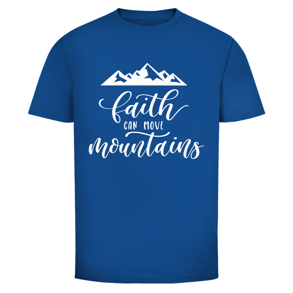 Herren T-Shirt faith can move mountains