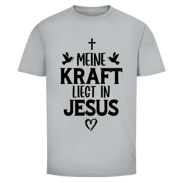 Herren T-Shirt meine kraft liegt in jesus