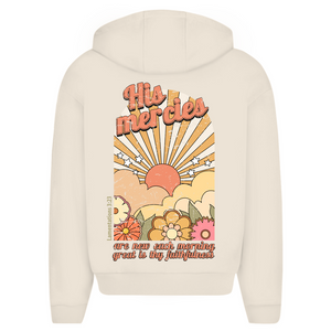 Oversize Zipper Hoodie great is thy faithfulness lamentations 3:23