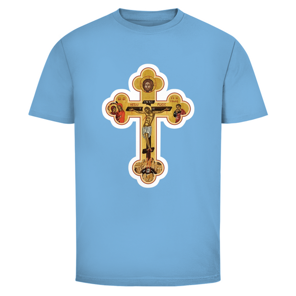 Herren T-Shirt Griechisch Orthodoxe Jesus Kreuz