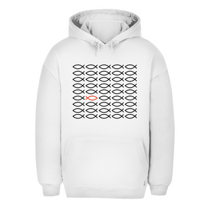 Unisex Oversize Hoodie fisch symbol ICHTHYS