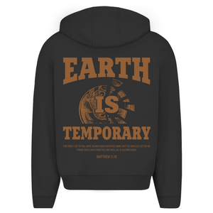 Oversize Zipper Hoodie earth ist temporary matthew 5:18