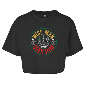 Damen Oversize Crop Top wise men seek him