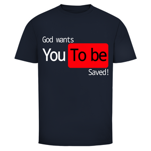 Herren T-Shirt god wants you to be saved