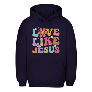 Unisex Oversize Hoodie love like jesus retro