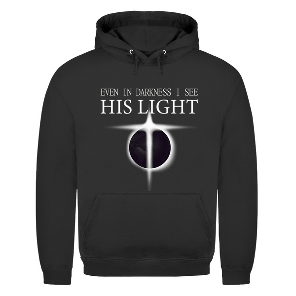 Herren Hoodie even in darkness i see his light