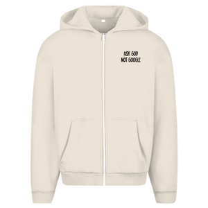 Oversize Zipper Hoodie ask god not google