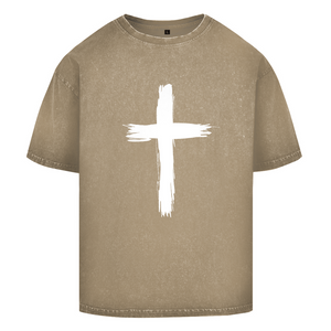 Oversize Washed T-Shirt kreuz