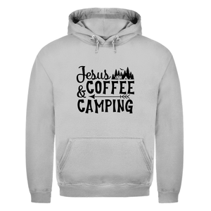 Herren Hoodie jesus coffee camping