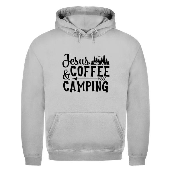 Herren Hoodie jesus coffee camping