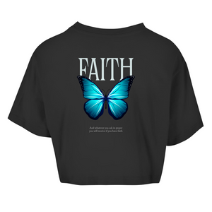 Damen Oversize Crop Top if you have faith