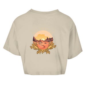 Damen Oversize Crop Top god take us through the desert
