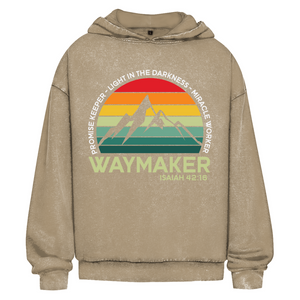 Oversize Washed Hoodie waymaker isaiah 42:16