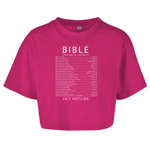Damen Oversize Crop Top bible