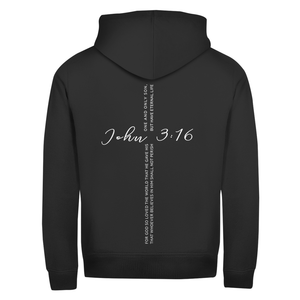 Zipper Hoodie for god so loved the world john 3:16