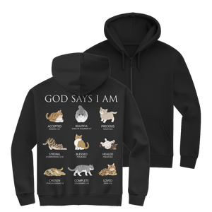 Herren Zipper Hoodie god says i am accepted romans 15:7