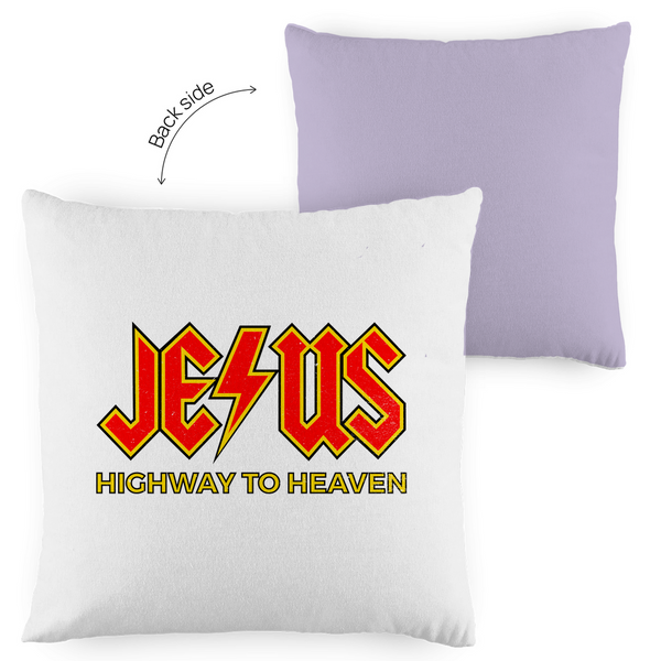 Kopfkissen zweifarbig jesus highway to heaven