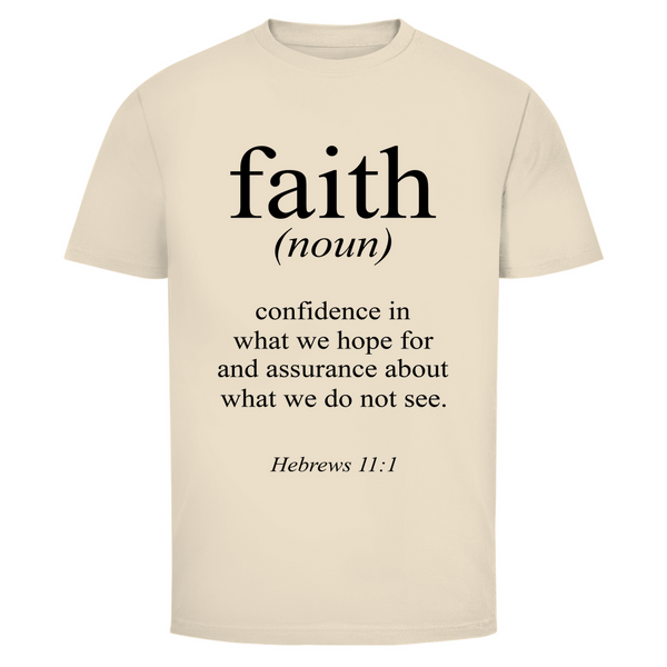 Herren T-Shirt faith hebrews 11:1