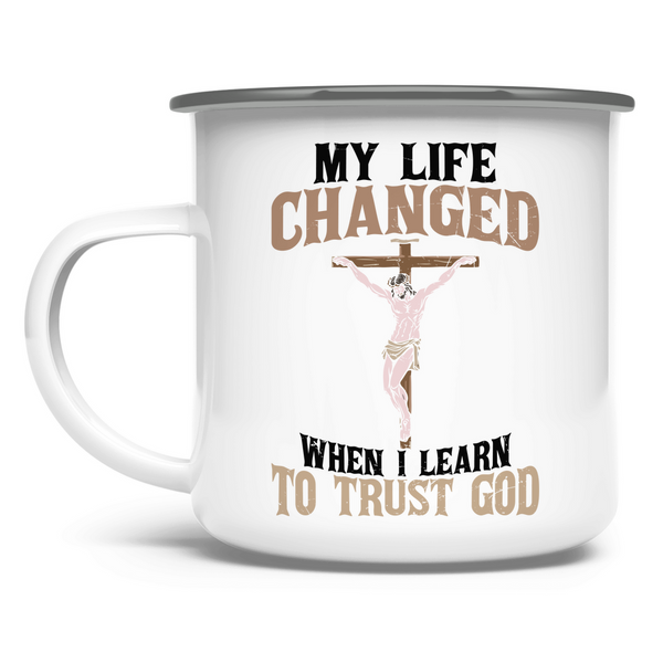 Emaille Tasse i learn to trust god