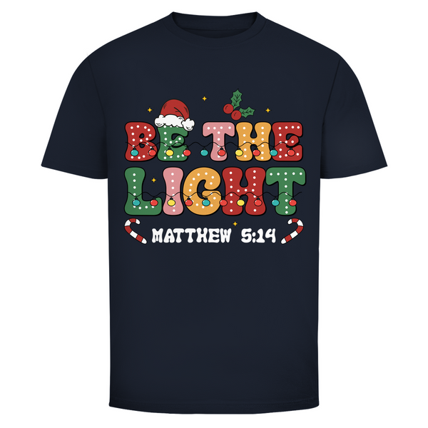 Herren T-Shirt be the light matthew 5:14