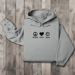 Herren Hoodie peace love jesus
