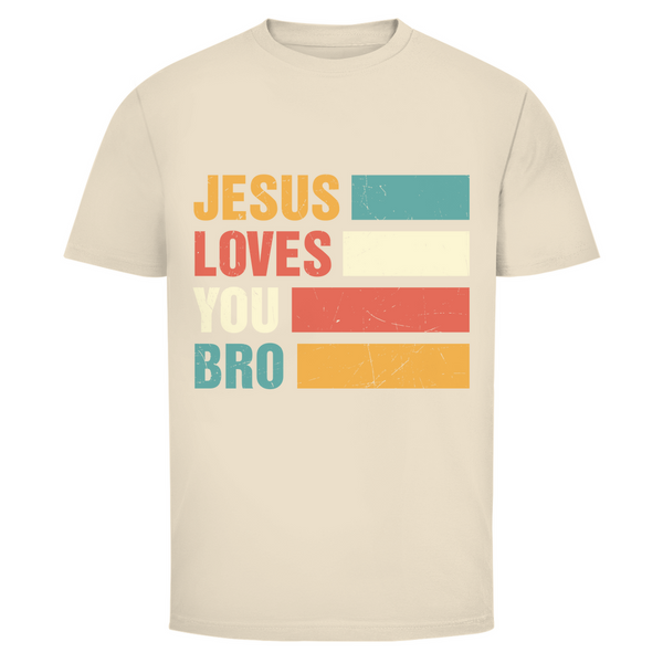 Herren T-Shirt jesus loves you bro