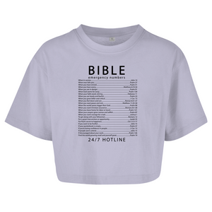 Damen Oversize Crop Top bible