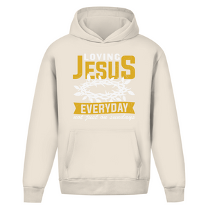 Oversize Hoodie Ohne Kordel loving jesus everyday