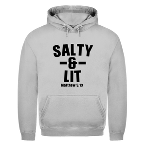 Herren Hoodie salty and lit matthew 5:13
