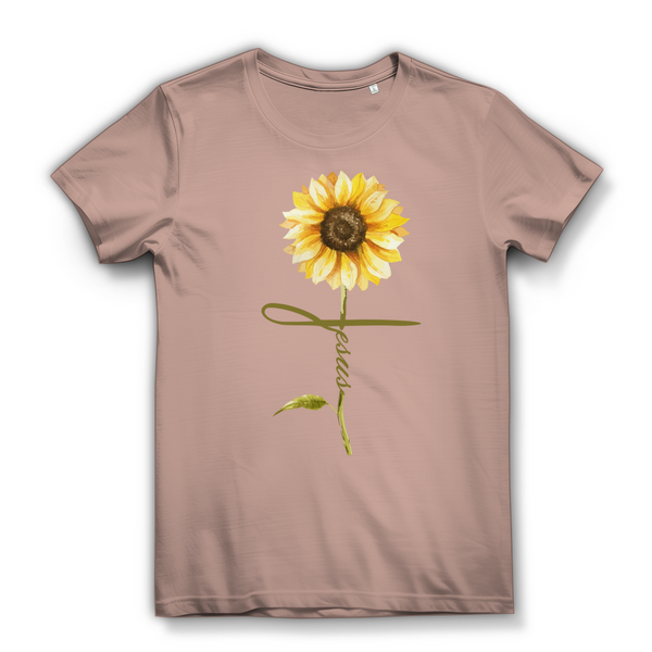 Damen Bio T-Shirt jesus sonnenblume