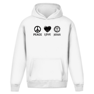 Oversize Hoodie Ohne Kordel peace love jesus