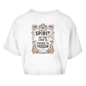 Damen Oversize Crop Topwhere the spirit of the lord