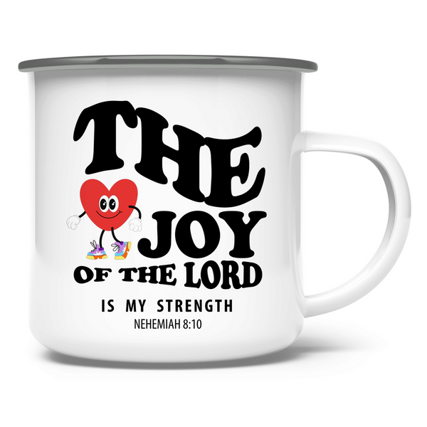 Emaille Tasse the joy of he lord nehemiah 8:10